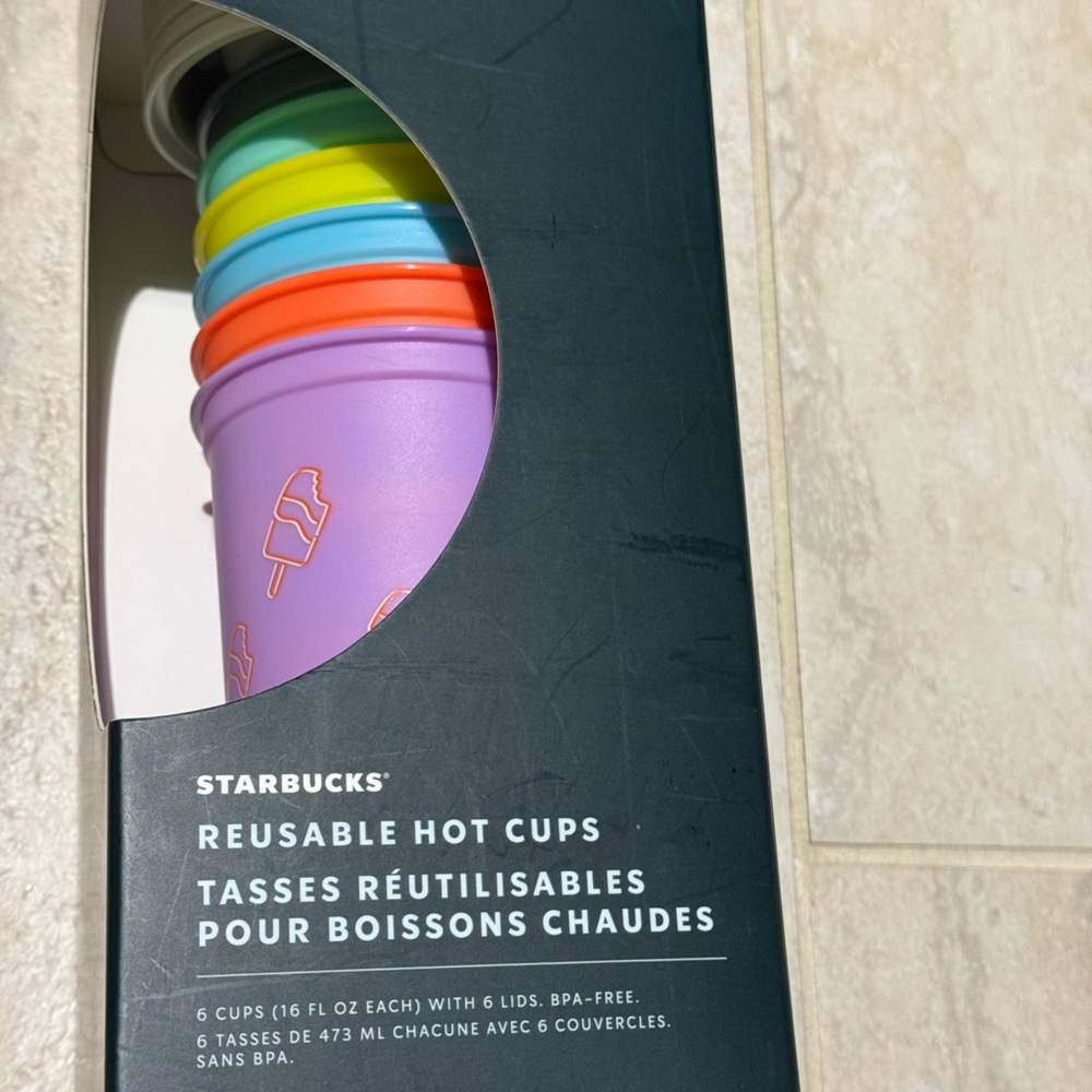 Starbucks Colorful Reusable Hot Cups Set